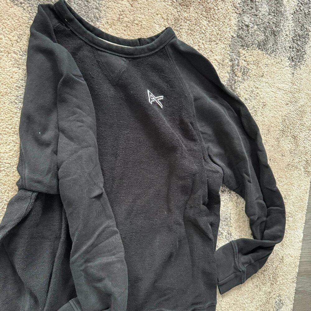 Men's Anon Black Crewneck Knit Sweater Size M